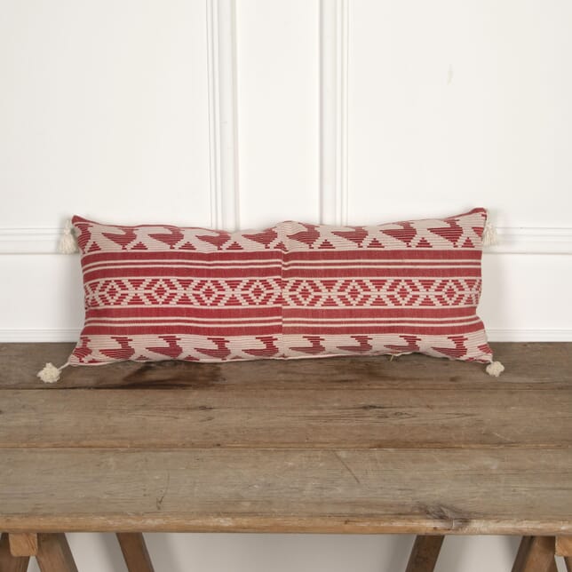 20th Century Red Towelling Cushion with Tassels RT9026526