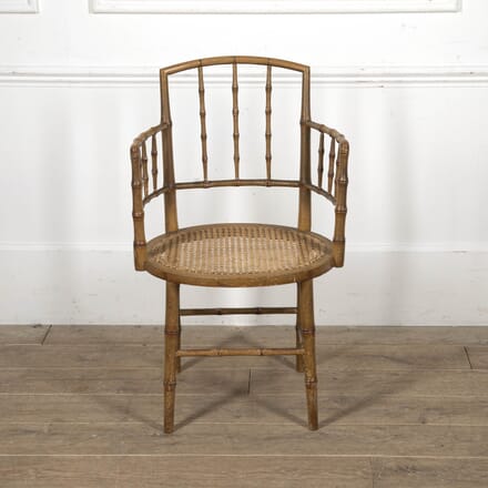 Regency Painted Faux Bamboo Armchair CH0918700