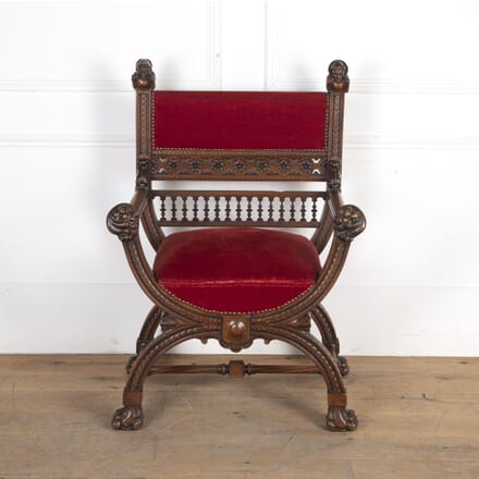 19th Century Renaissance Style Hall Chair CH8522472