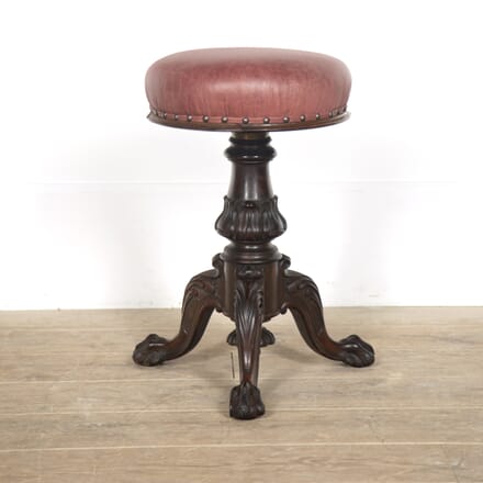 19th Century Leather Topped Piano Stool ST8719960