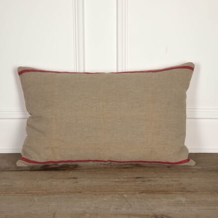 20th Century Linen Cushion with Turkey Red Stripe RT9026539