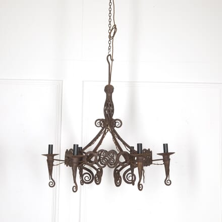 Rustic Provençal Wrought-Iron Chandelier LL2914977