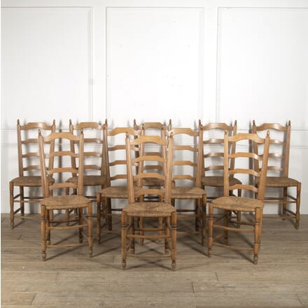 Set of Ten Fruitwood Dinning Chairs CH4818782