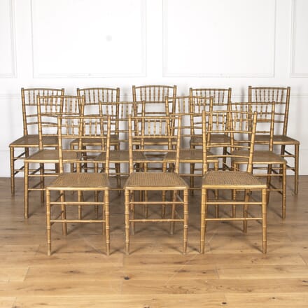 Set of Twelve Faux Bamboo Chairs CH2718188