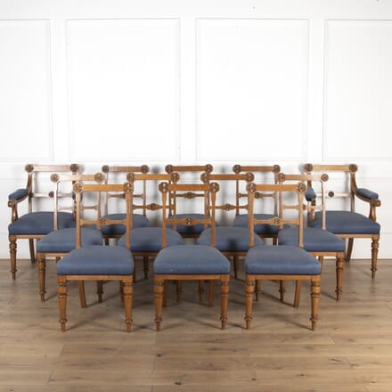 Set of Twelve 19th Century Oak Dining Chairs CD6723522