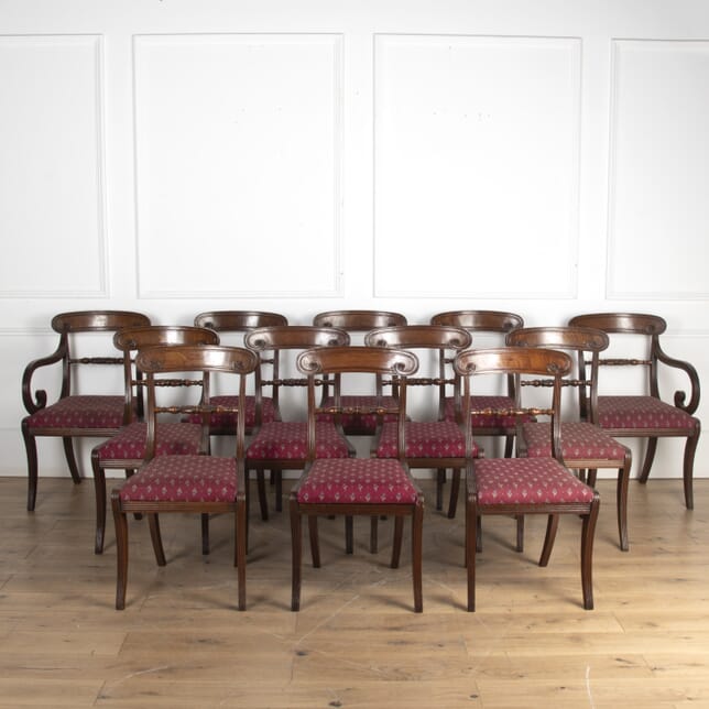 Set of Twelve Regency Mahogany Dining Chairs CD6722479