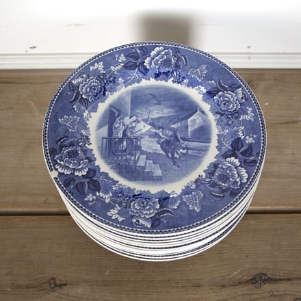 Set of 14 English Wedgwood Blue and White China Plates DA3713114