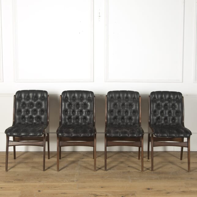 Set of 20th Century Italian Leather Dining Chairs CD2810516