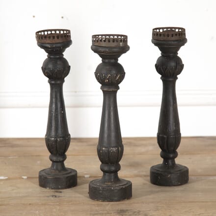 Set of Three French Painted Candlesticks DA2818504