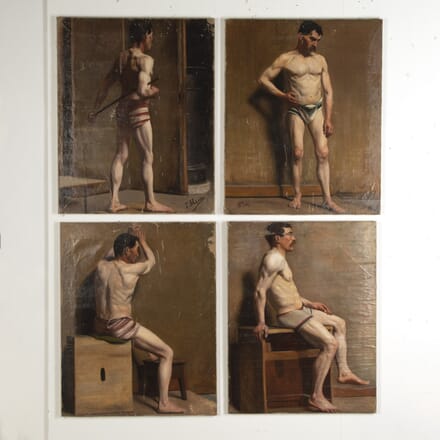 Set of Four Late 19th Century French Academic Large Paintings WD3420111