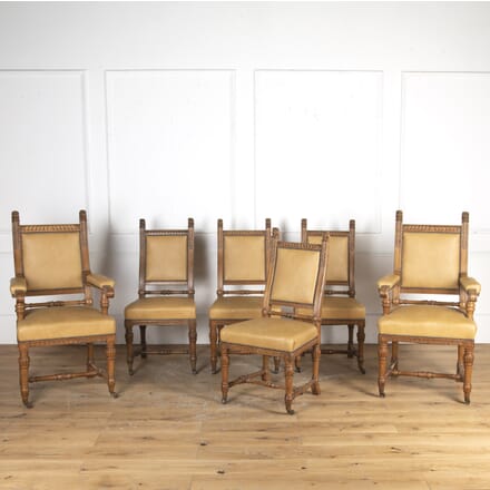Set of Six 19th Century Oak Dining Chairs CD5320636