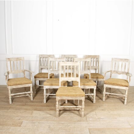 Set of Eight Swedish Oak Dining Chairs CD4417217