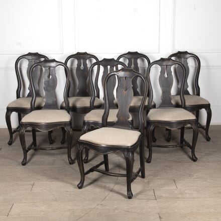 Set of Eight Late 19th Century Swedish Dining Chairs CD4423816