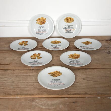 Set of Eight 20th Century Novelty Crepe Recipe Plates DA4832111
