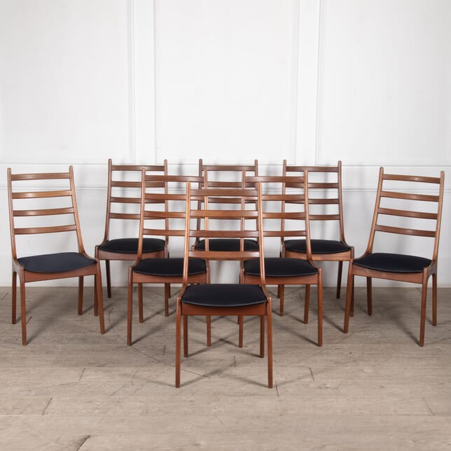 Set of Eight 20th Century Danish Teak Dining Chairs CD0525738