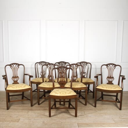 Set of Eight English 19th Century Mahogany Dining Chairs CD8817853