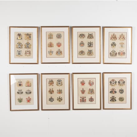 Set of Eight Framed Prints of Armorials of Dutch Nobility WD8827762
