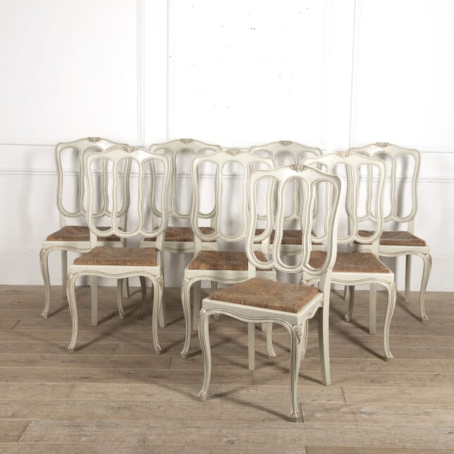 Set of Eight French Painted Dining Chairs CD8818231
