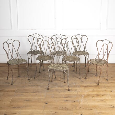 Set of Eight 19th Century French Garden Chairs CD0224316