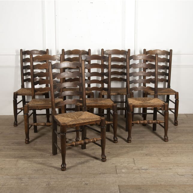 Set of Eight Ladder Back Chairs CD8818997