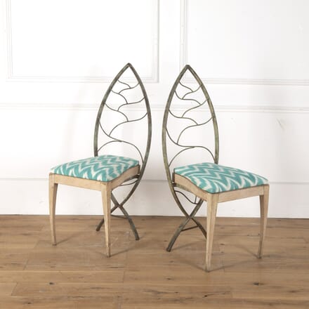 Set of Eight Metal and Wood Chairs CH7913469