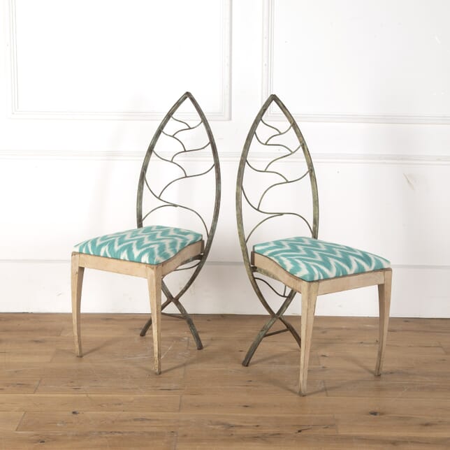 Set of Eight Metal and Wood Chairs CH7913469