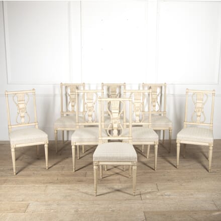 Set of Eight Painted French Dining Chairs CD4518742