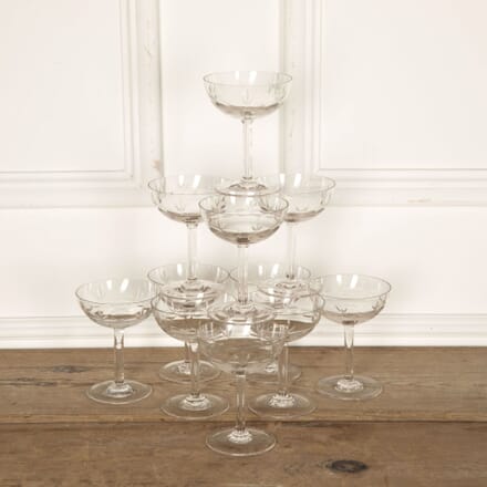 Set of Eleven 20th Century French Bistro Champagne or Cocktail Coupes DA5832236