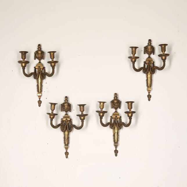 Set of Four 20th Century Brass Wall Sconces LW4832124
