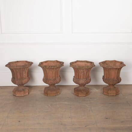 Set of Four 20th Century Gothic Revival Terracotta Urns DA8229153