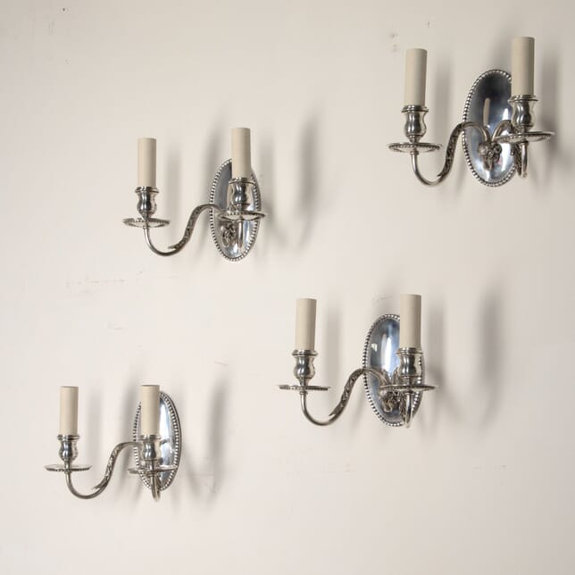 Set of Four 20th Century Silver Plated Wall Lights LL2131568
