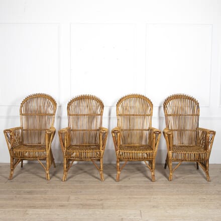 Set of Four Bamboo Armchairs CH3019258