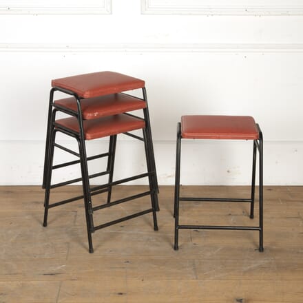Set of Four 20th Century French Industrial Stools ST3720627