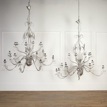 Pair of 20th Century Italian Toleware Chandeliers LL8721253