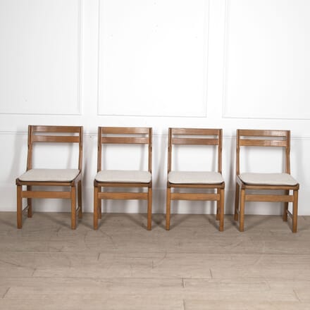 Set of Four Mid-Century Dining Chairs by Guillerme et Chambron CD6421870