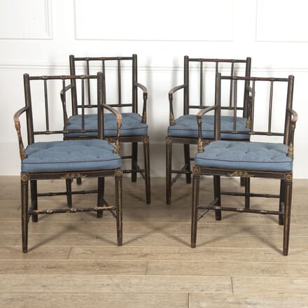 Set of Four Regency Ebonised Armchairs CH2815567