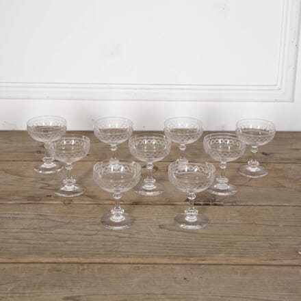Set of Nine French Crystal Champagne Coupes DA1524750