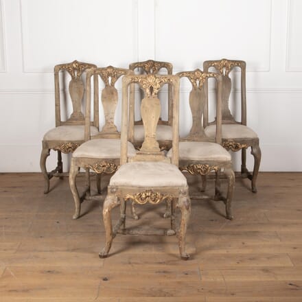 Set of Six 18th Century Swedish Rococo Chairs CH1430274