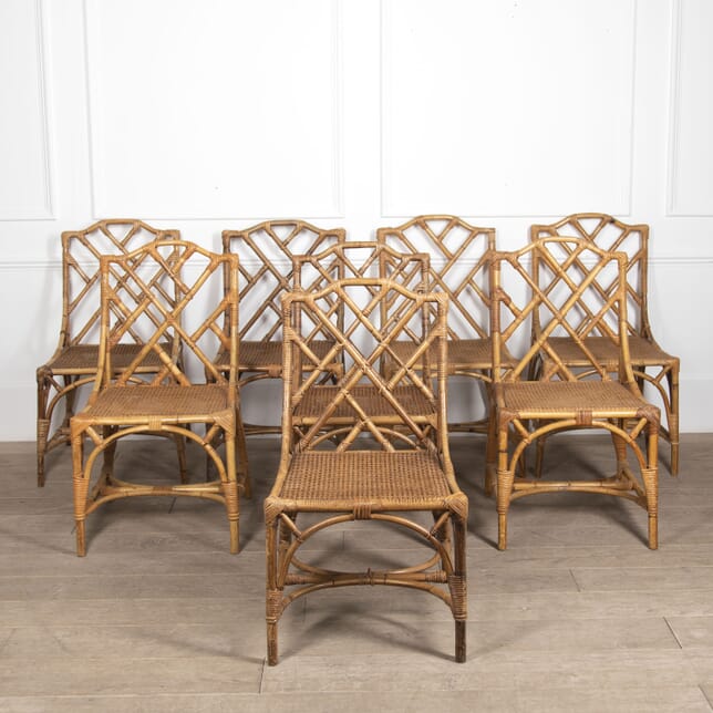 Set of Eight 20th Century French Bamboo Chairs CD9922708