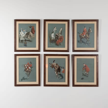 Set of Six Framed Horse Riding Prints By A.H. Gough WD1524768