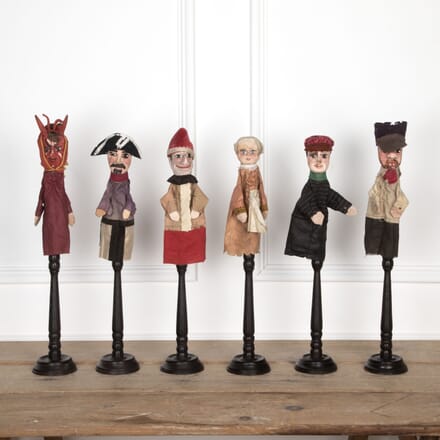 Set of Six Late 19th Century Puppets on Stands DA3426486