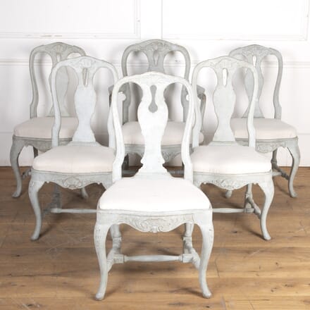 Set of Six Swedish Rococo Dining Chairs CD1423894