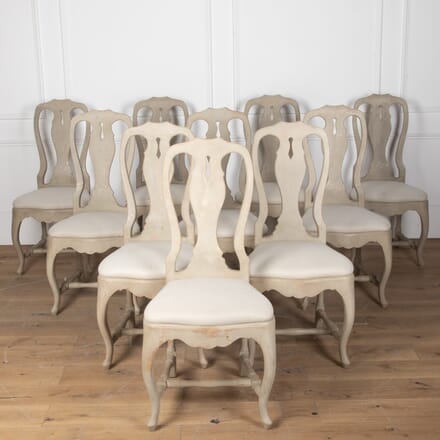 Set of Ten 21st Century Gustavian Style Chairs CD1427954