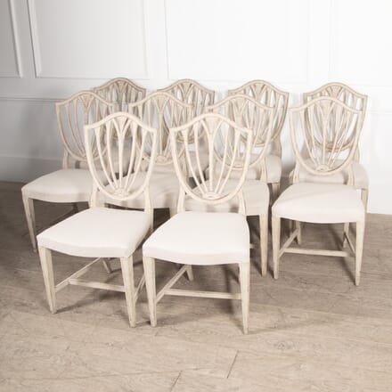 Set of Ten 19th Century Swedish Dining Chairs CD4430308