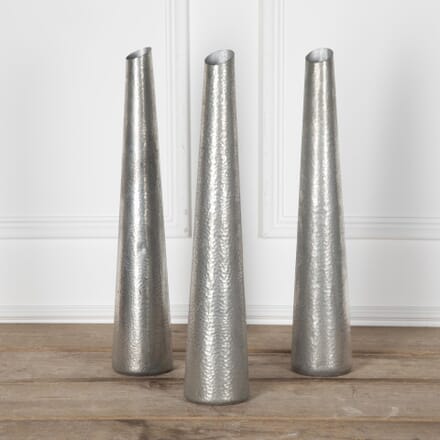 Set of Three 20th Century Hammered Metal Vases DA8030439