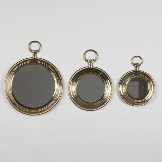 Set of Three 20th Century Pocket Watch Mirrors MI3027575