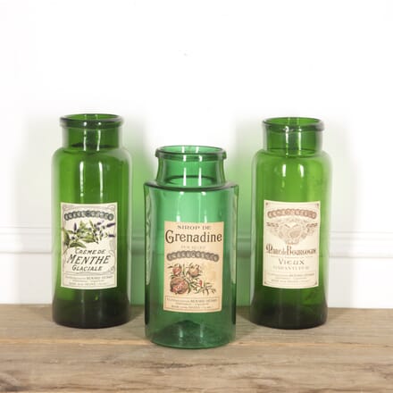 Set of Three Green Glass Distillery Jars DA1515242