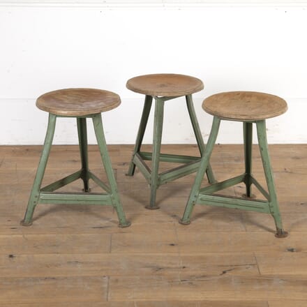 Set of Three 20th Century French Industrial Stools ST3720628