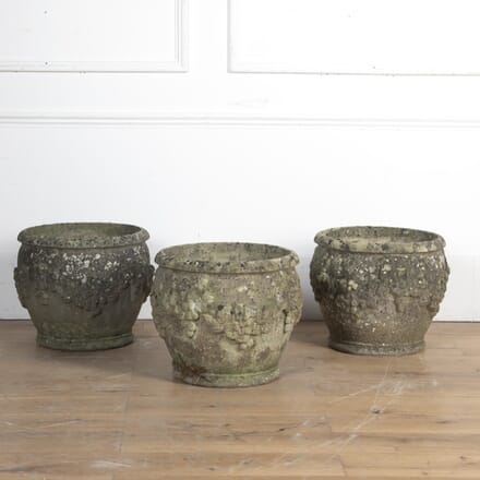 Set of Three Composition Stone Planters GA2019566