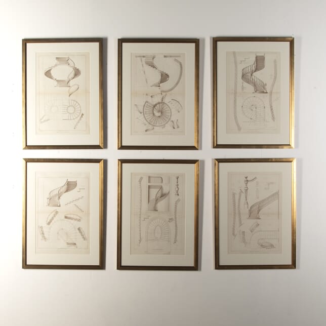 Set of Six French 19th Century Architectural Engravings WD8019721